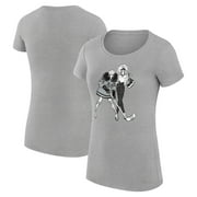 Women's G-III 4Her by Carl Banks Heather Gray Los Angeles Kings Super-Slim Fit Lightweight Hockey Girls T-Shirt